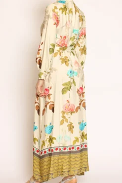 Abito chemisier fantasia burro/peach/militare