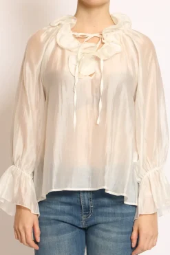 Blusa rouches burro