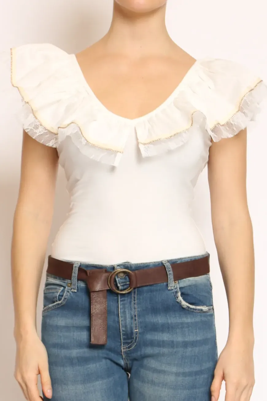 Body voulant bianco/bianco