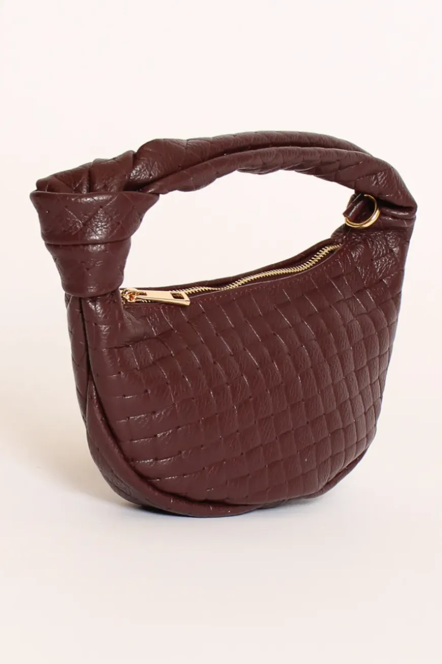Borsa cestinata bordeaux