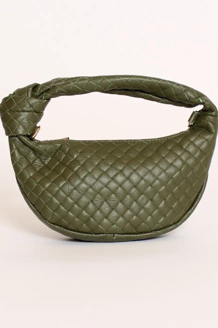 Borsa cestinata verde