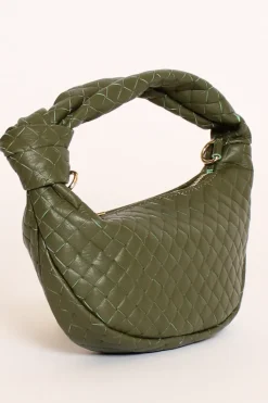 Borsa cestinata verde