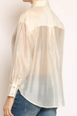 Camicia CAMY in mussola TENCEL FIBRA NATURALE burro