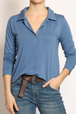 Camicia CARLY in jersey avio