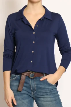 Camicia CARLY in jersey blu