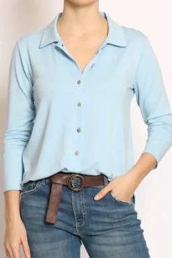 Camicia CARLY in jersey cielo
