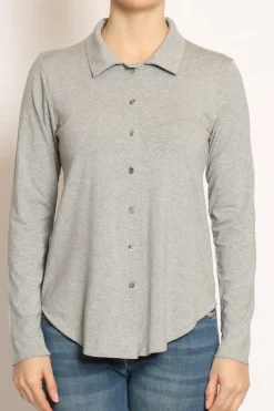 Camicia CARLY in jersey grigio melange