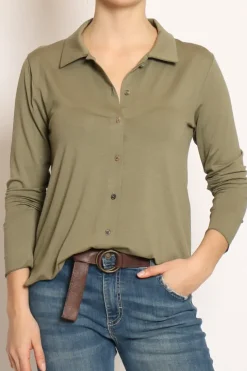 Camicia CARLY in jersey militare