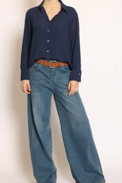 Camicia CLAY MANO SETA blu