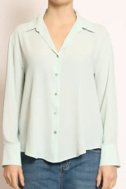 Camicia CLAY MANO SETA mint