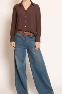 Camicia CLAY MANO SETA moka