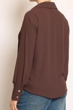 Camicia CLAY MANO SETA moka