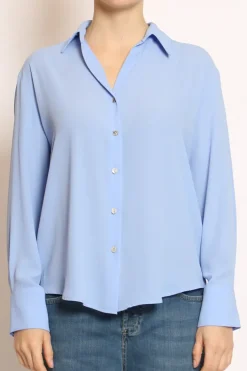 Camicia CLAY MANO SETA pervinca