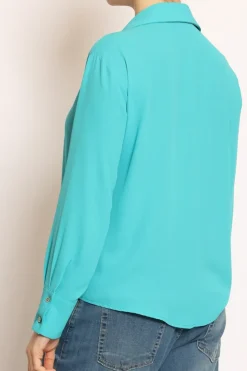 Camicia CLAY MANO SETA turchese