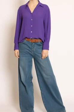 Camicia CLAY MANO SETA viola