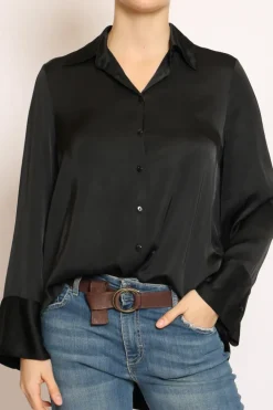 Camicia satin nero