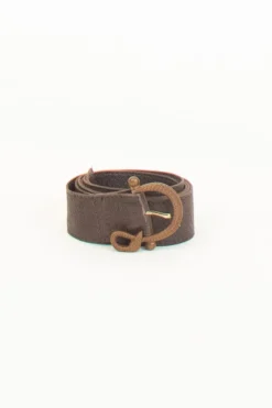 Cinta pelle fibbia snake moro