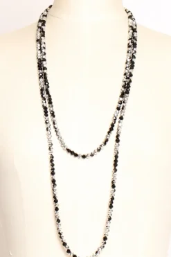Collana argento/nero