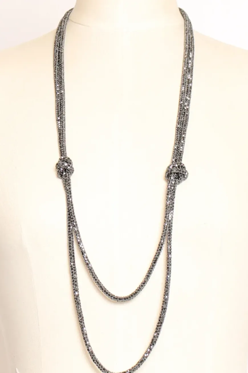 Collana nodo antracite