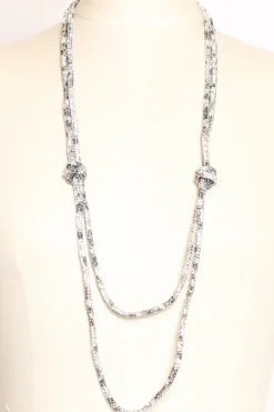 Collana nodo maculato argento