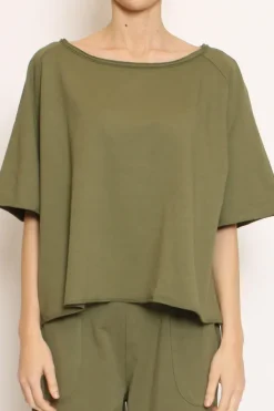 Felpa light taglio vivo mezza manica militare