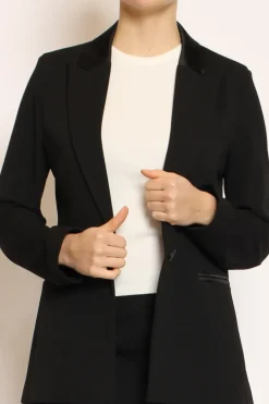 Giacca 1 bottone collo raso nero