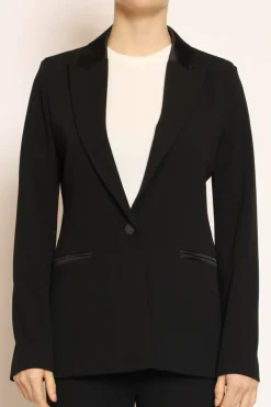 Giacca 1 bottone collo raso nero