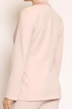Giacca 1 bottone collo raso rosa