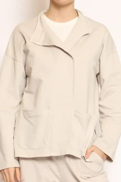 Giacca felpa light beige