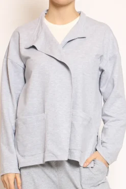 Giacca felpa light grigio melange