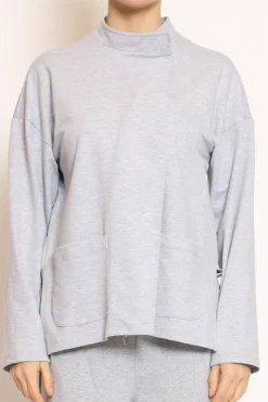 Giacca felpa light grigio melange