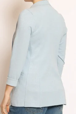 Giacca JIN elasticizzata lurex cielo