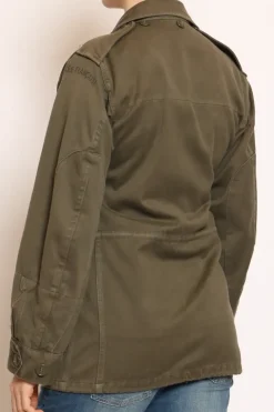 Giacca vintage con applicazioni militare