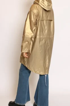 Impermeabile con zip gold