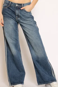Jeans JANE banda laterale denim