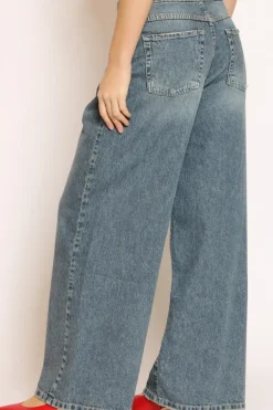 Jeans JELENE wide leg con coulisse denim