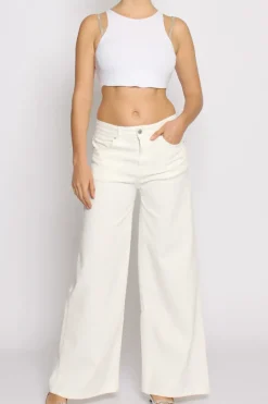 Jeans Kam palazzo bianco