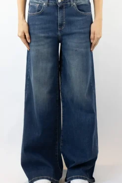 Jeans kam2 palazzo lavaggio medio denim