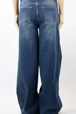 Jeans kam2 palazzo lavaggio medio denim