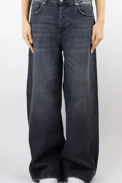 Jeans kam2 palazzo lavaggio medio denim nero