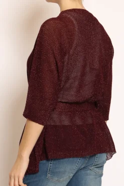 Kimono corto in lurex ribes