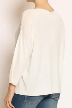 Maglia scatola oversize off white