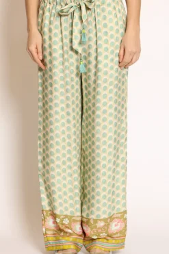 Pantalone coulisse fantasia acqua/sand/olio