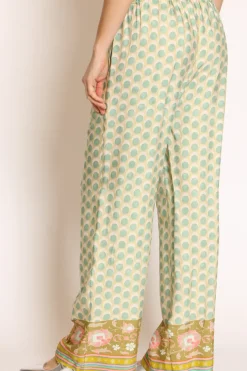 Pantalone coulisse fantasia acqua/sand/olio
