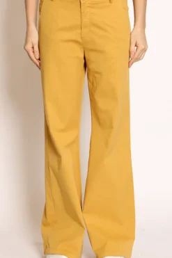 Pantalone lilly palazzo cotone elasticizzato girasole