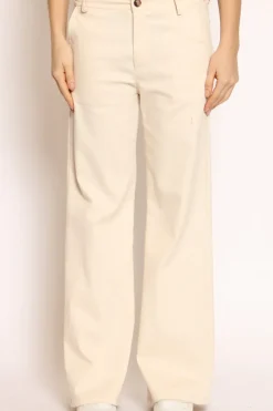 Pantalone Lilly tela denim comfort bianco