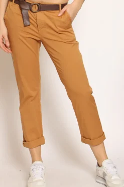 Pantalone LOIS chino cotone elasticizzato caramel