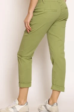 Pantalone LOIS chino cotone elasticizzato olio