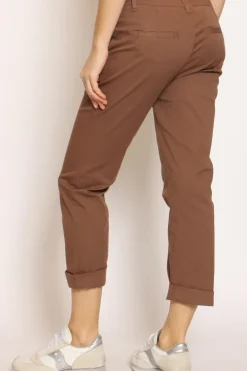 Pantalone LOIS chino cotone elasticizzato moro