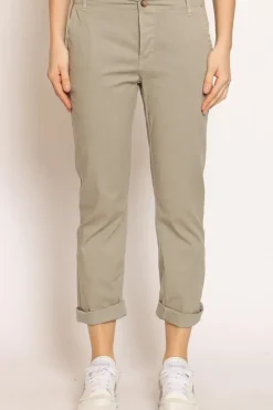 Pantalone LOIS chino cotone elasticizzato taupe